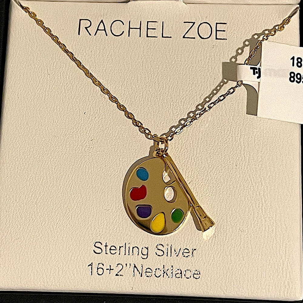 Rachel Zoe artist palette necklace
